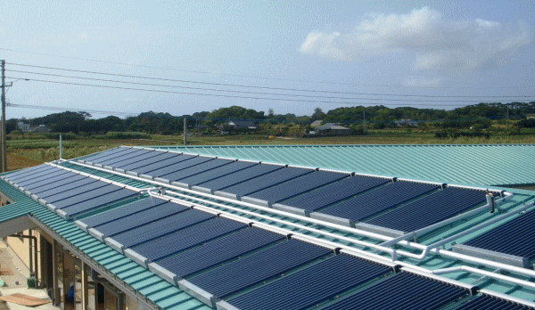 産産業用（業務用）太陽熱利用システム　設置写真　施工実績